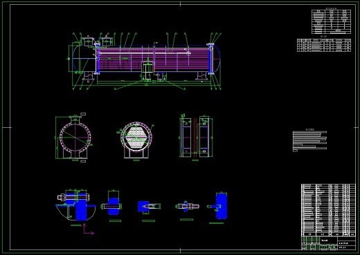 管壳式，列管式热交换器 CAD+设计说明书缩略图