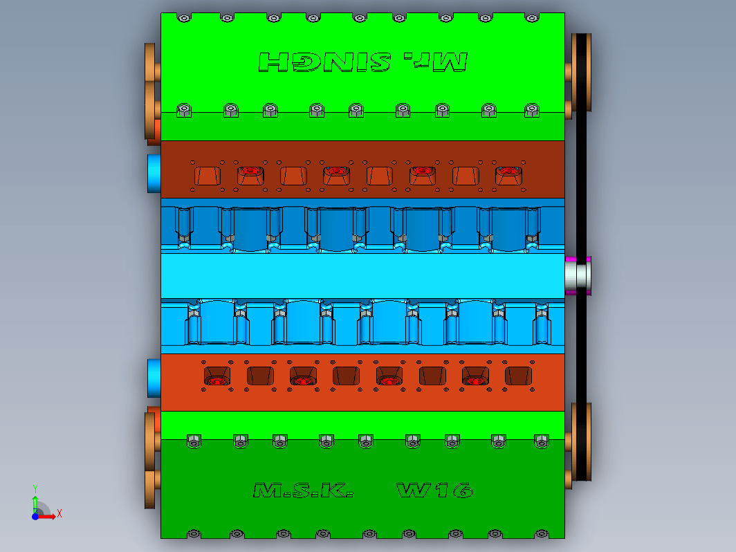 MSK W16缸发动机