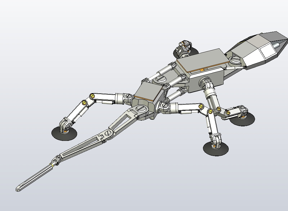 仿生壁虎爬行机器人SW2018无参+说明书