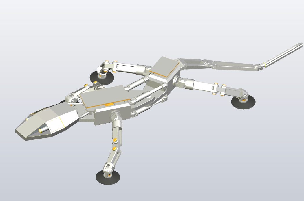 仿生壁虎爬行机器人SW2018无参+说明书