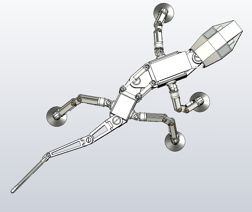 仿生壁虎爬行机器人SW2018无参+说明书