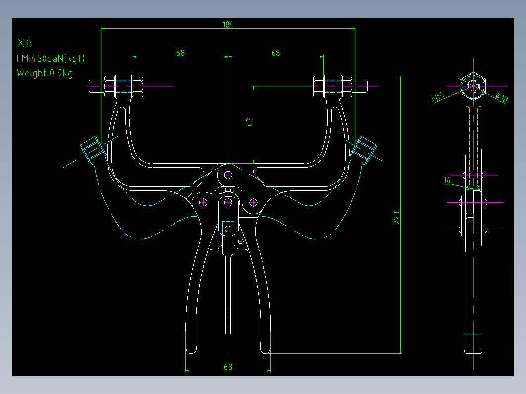 快速钳夹肘夹卡钳-X6