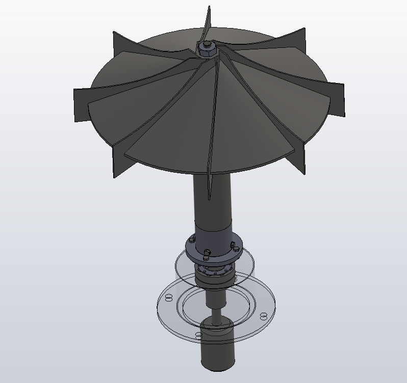 倒伞型表面曝气机是一种新型污水处理设备