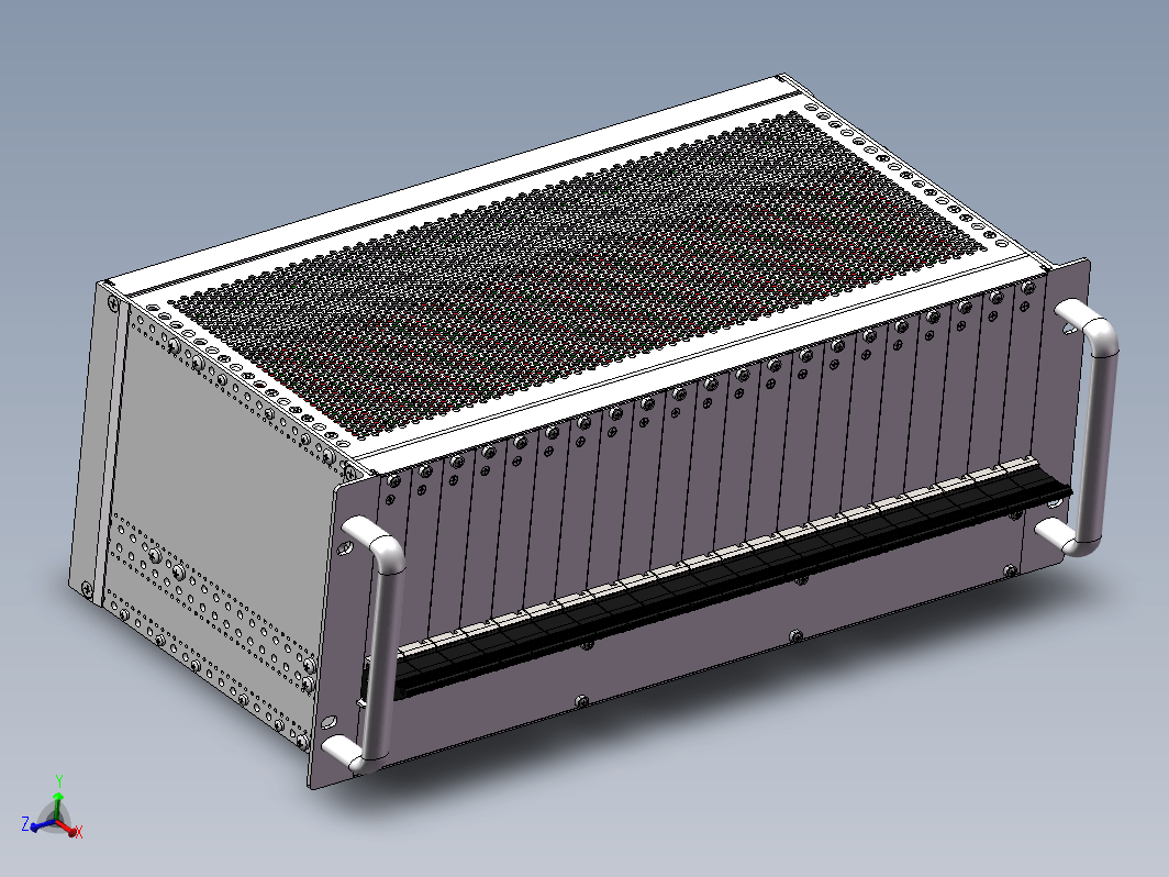 4U×19吋×230mm插箱模型标准尺寸机箱