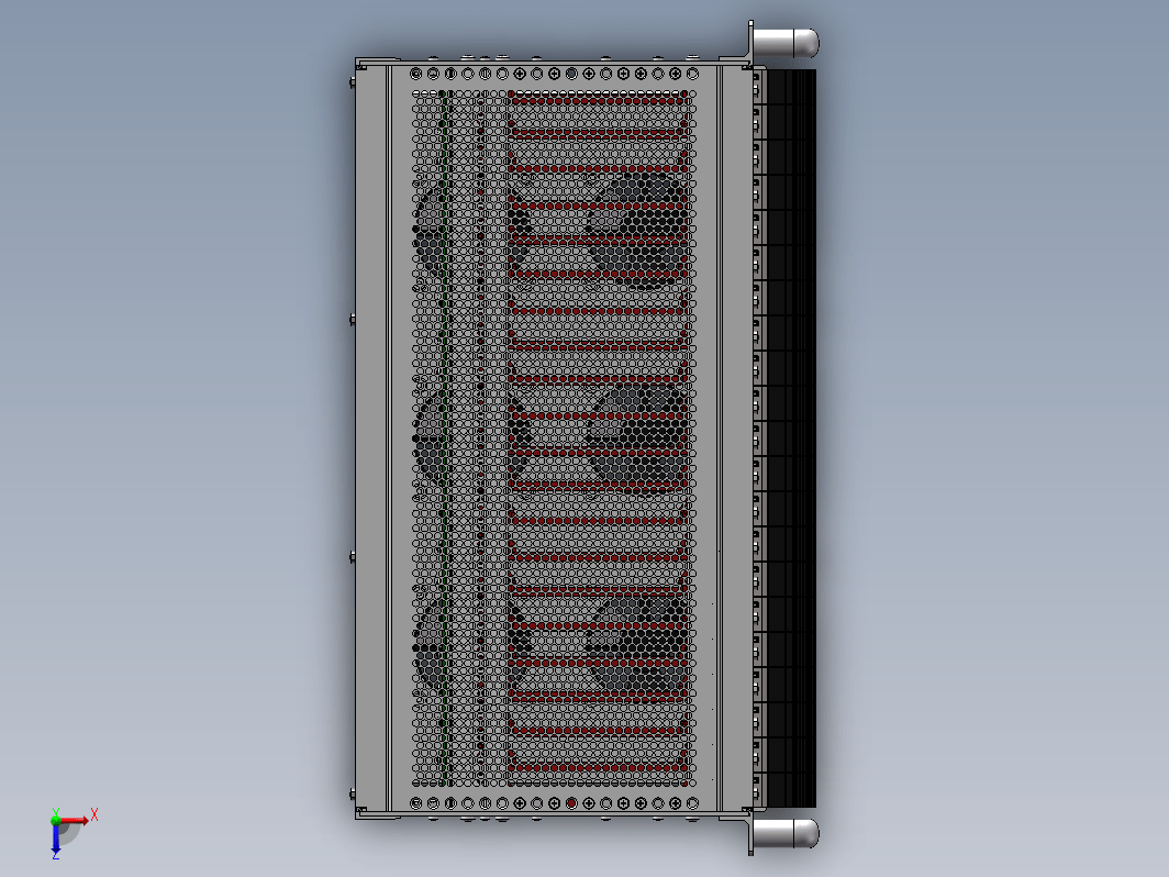 4U×19吋×230mm插箱模型标准尺寸机箱