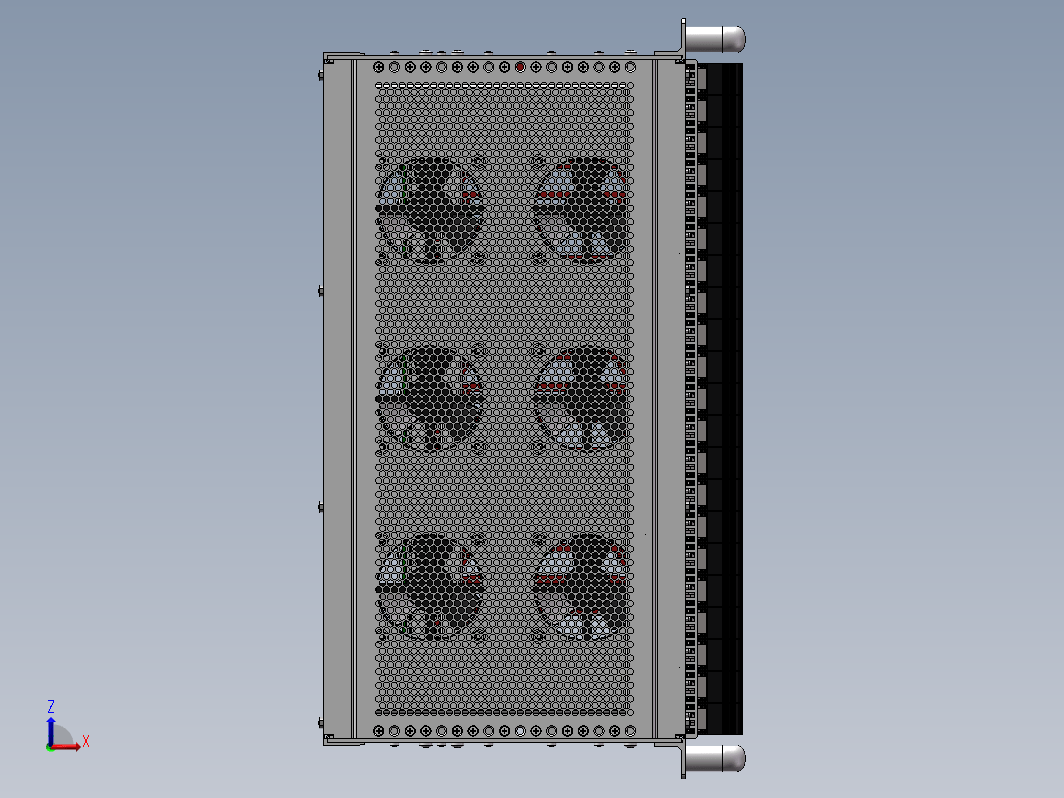 4U×19吋×230mm插箱模型标准尺寸机箱