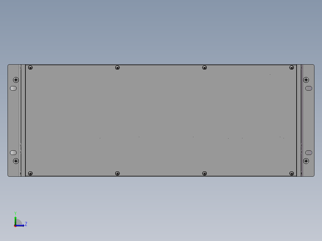 4U×19吋×230mm插箱模型标准尺寸机箱