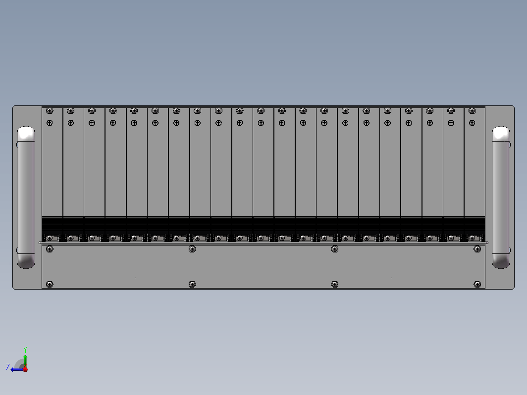 4U×19吋×230mm插箱模型标准尺寸机箱