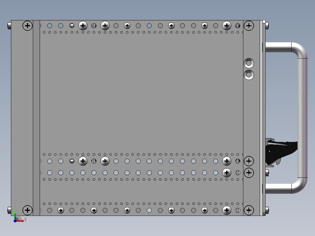 4U×19吋×230mm插箱模型标准尺寸机箱