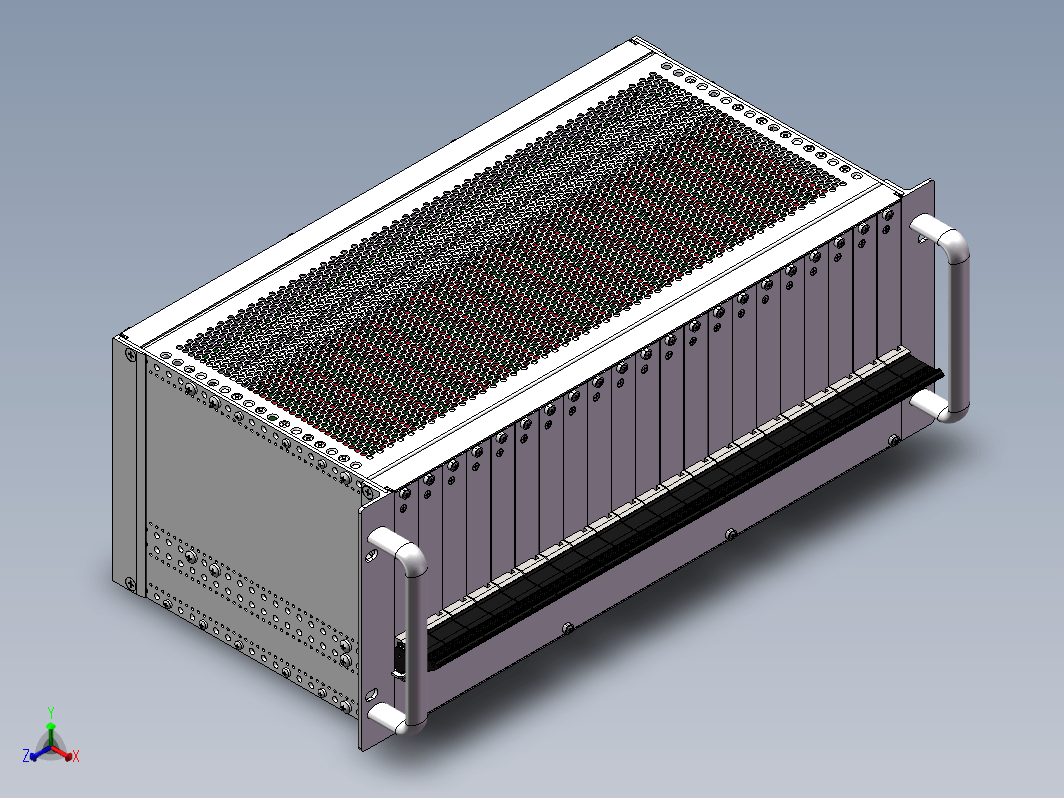 4U×19吋×230mm插箱模型标准尺寸机箱