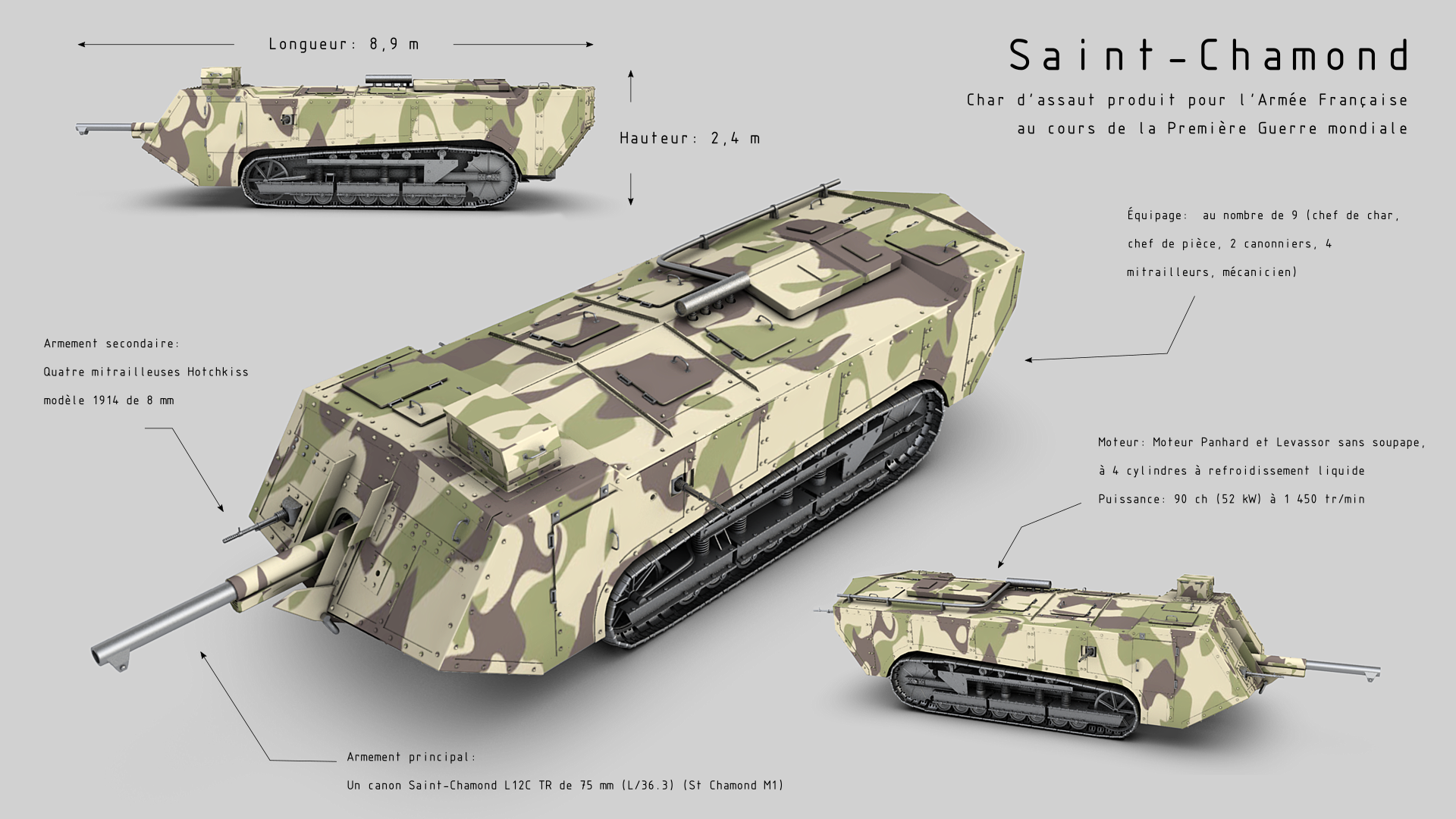 Saint-Chamond履带坦克玩具
