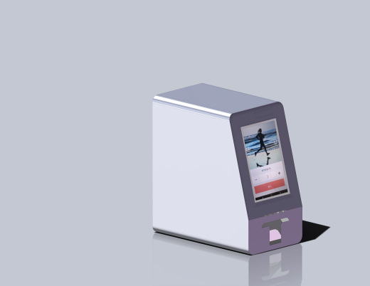 智能彩票机 智能扫码购彩机3D模型+CAD图纸