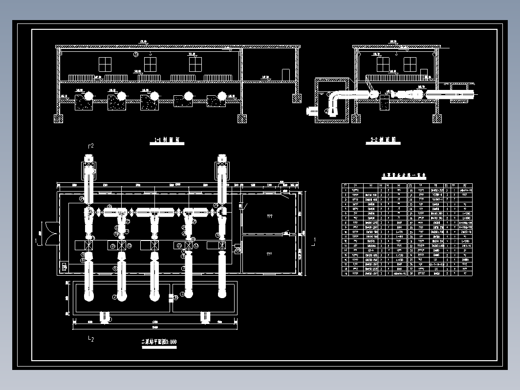 某市给水工程二级水泵站设计+CAD+说明书