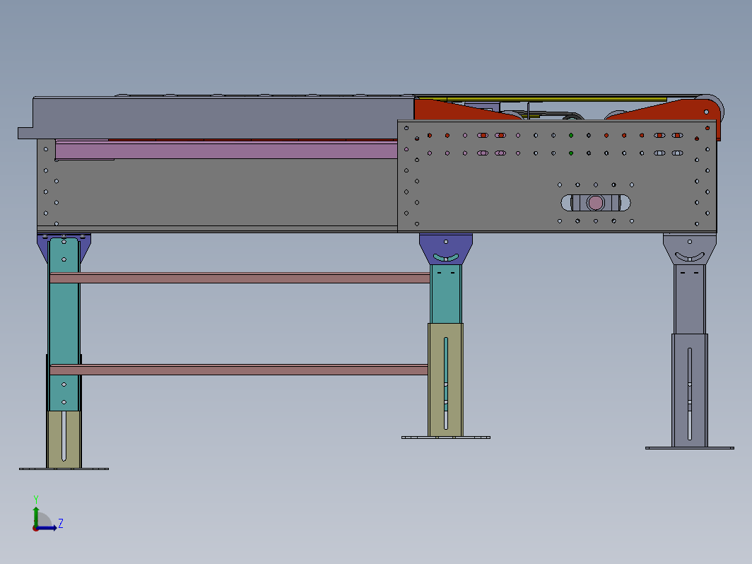 梯形给料上料系统斜皮带输送机3D供包窄带