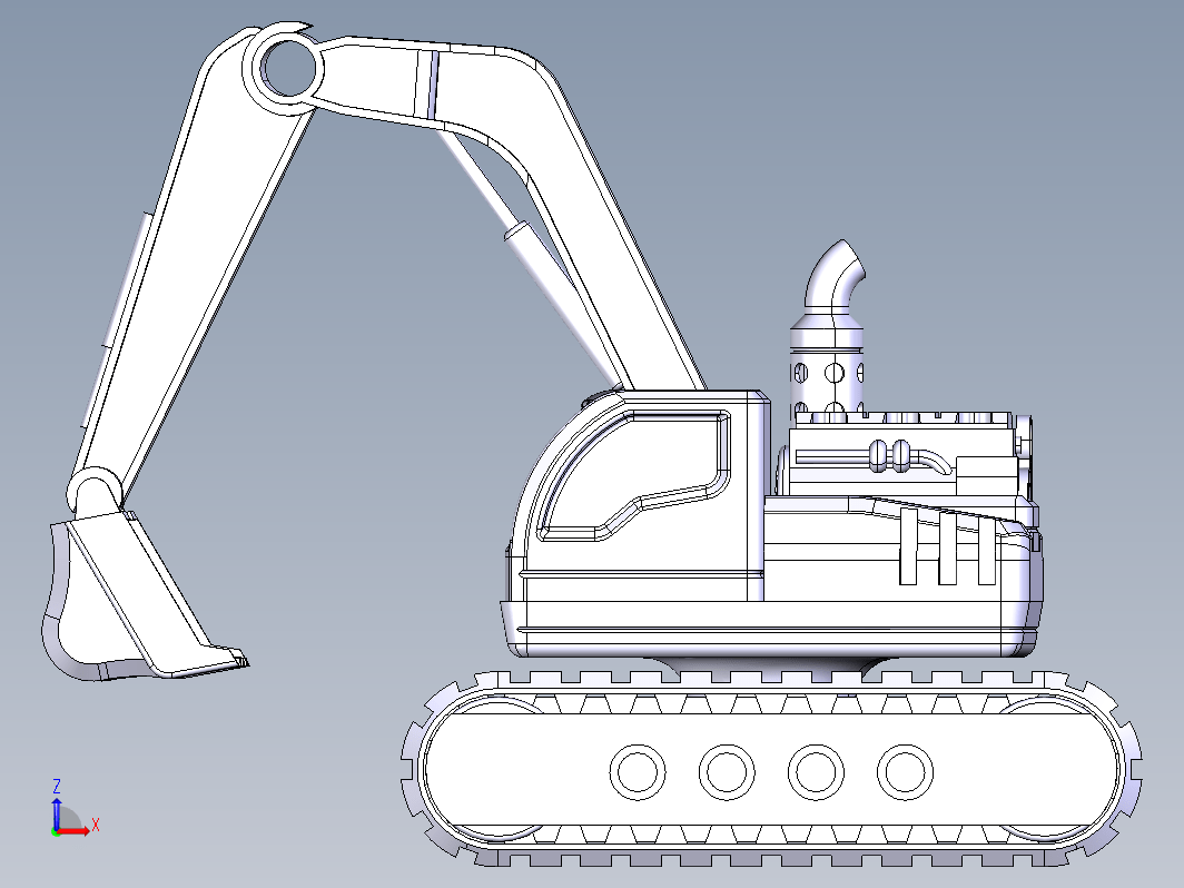 catia挖掘机模型