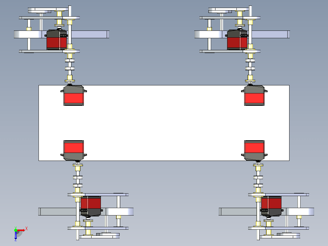 简易四足机器狗结构 Quadruped Robot Dog