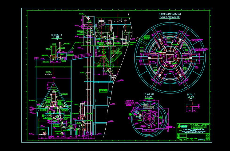 φ 15m生料均化库全套CAD工艺图