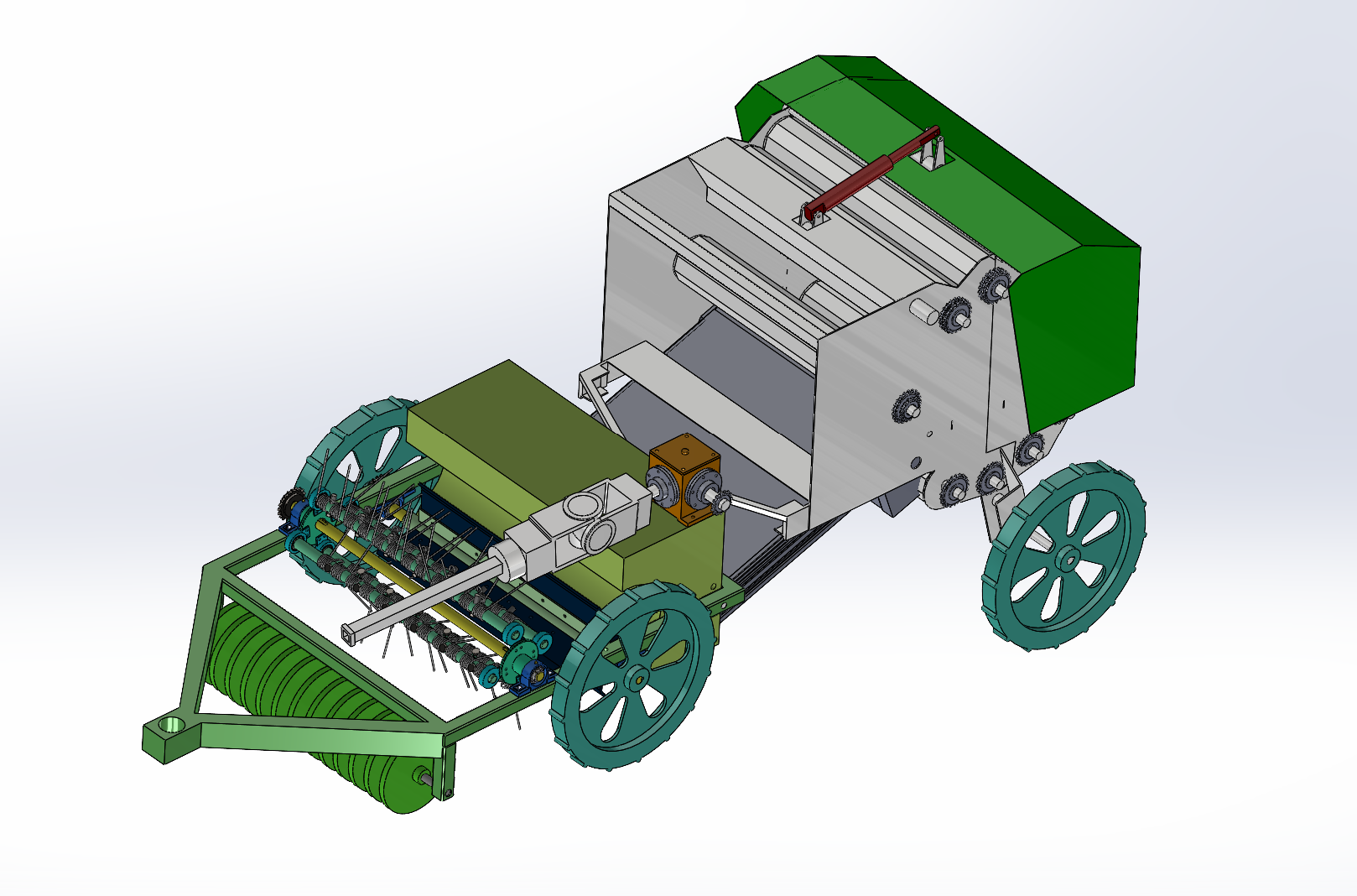 农业农田残膜回收与打捆机械 3D+CAD