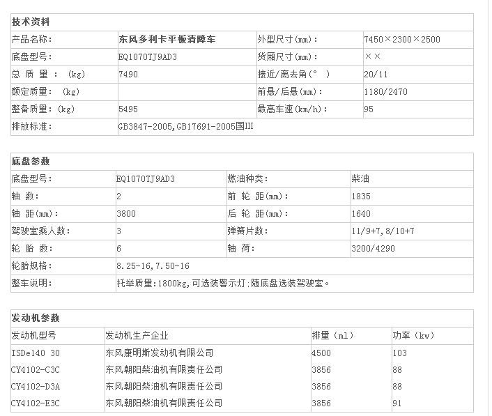 平板式清障车的设计