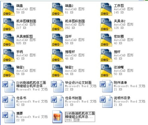 合专机-S195柴油机机体三面精镗组合机床（含夹具）