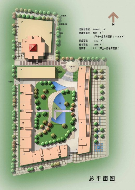 中山市兴中道居住小区CAD建筑施工图纸