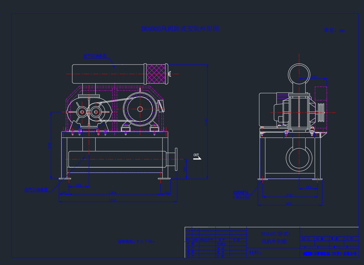 BK6005风机外形图-5.7~7.5