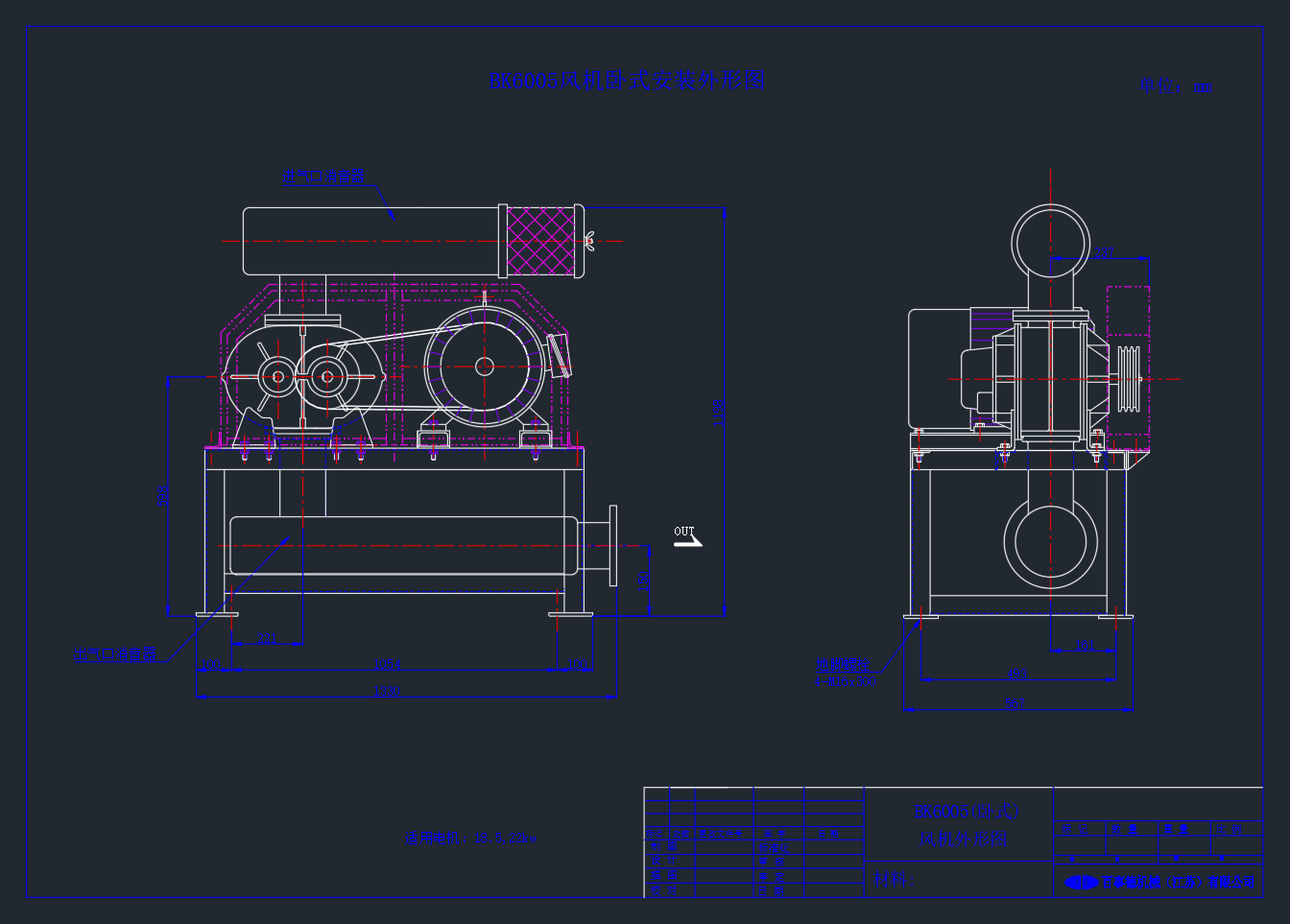 BK6005风机外形图-18.5~22