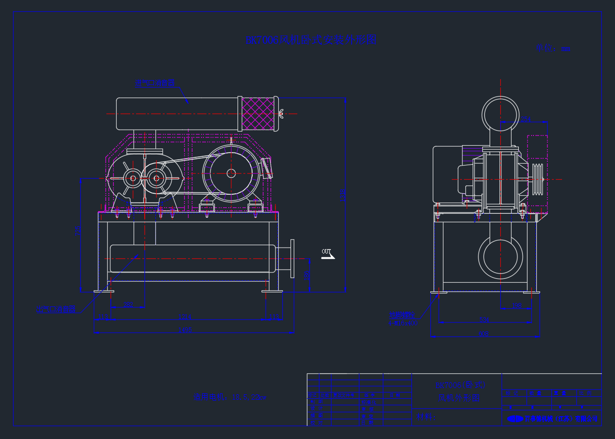 BK7006风机外形图-18.5~22