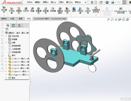 无碳小车设计 sw+cad+说明书