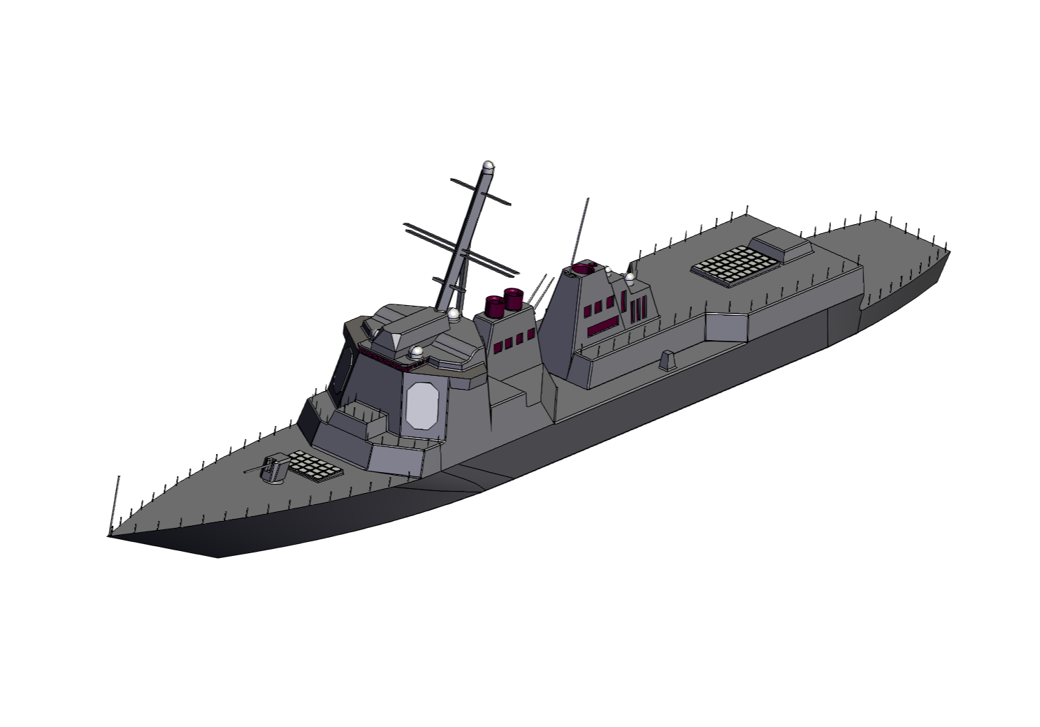 阿利伯克级驱逐舰（100：1制作）