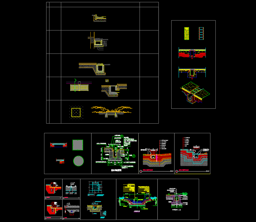 各类排水沟做法设计图