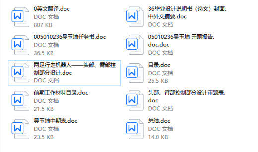 机械手-两足行走机器人——头部、臂部控制部分设计缩略图