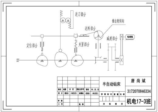 半自动钻床设计（CAD+说明书）缩略图