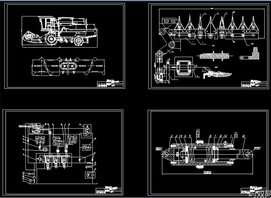 联合收割机CAD