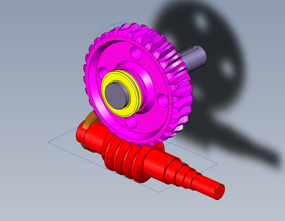 单级蜗轮蜗杆减速器3D图纸UG NX8.0格式