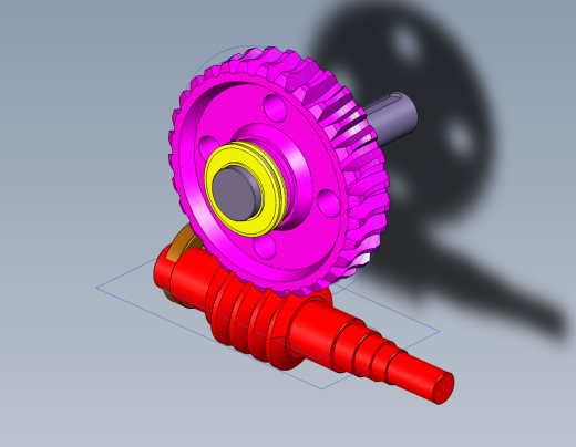 单级蜗轮蜗杆减速器3D图纸UG NX8.0格式缩略图