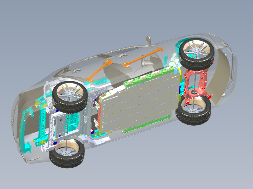 新能源汽车内部零配件搭建图