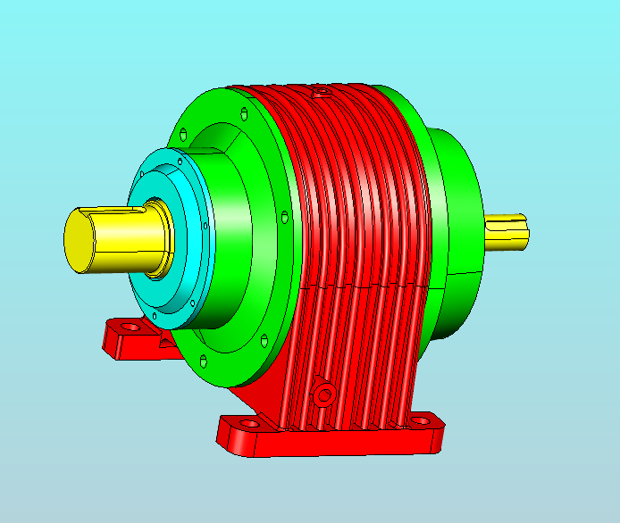 行星减速机齿轮箱三维+CAD