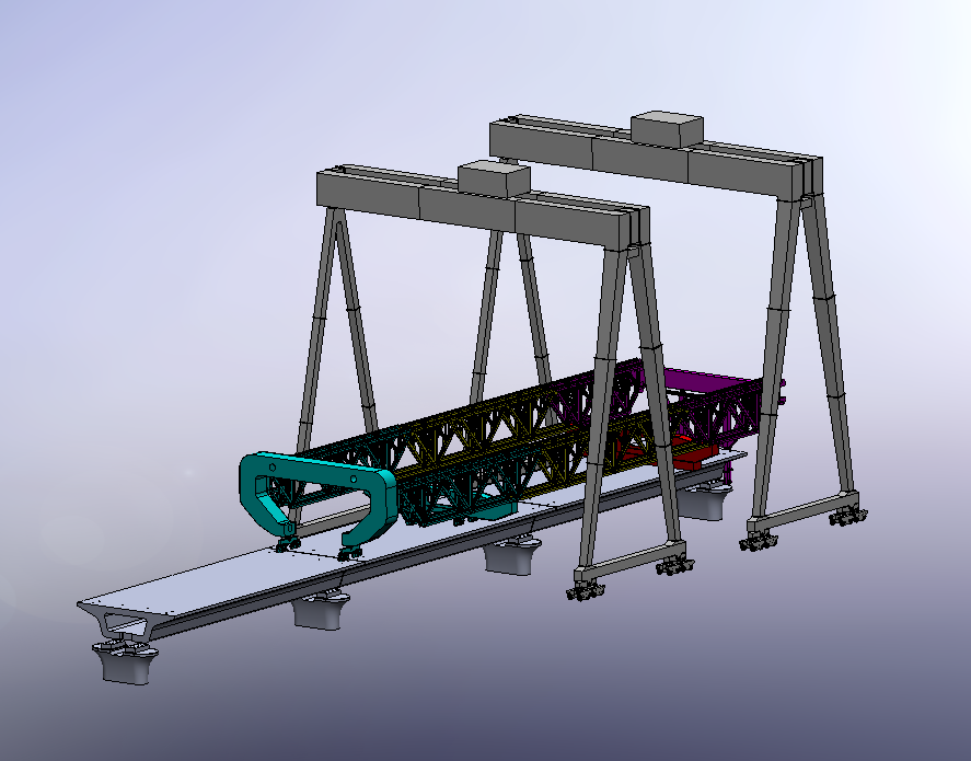 上导梁900t架桥机，铁道起重设备施工架桥梁