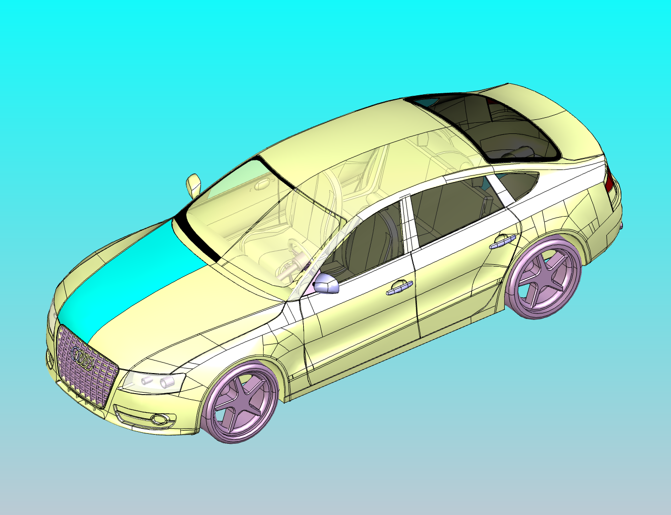 奥迪A5设计图档（catia、cad）汽车