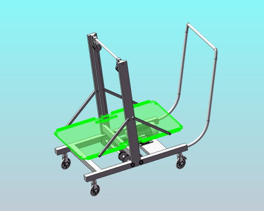 助力车商品物料搬转运车小推车sw三维3D图纸档模型+设计说明书缩略图