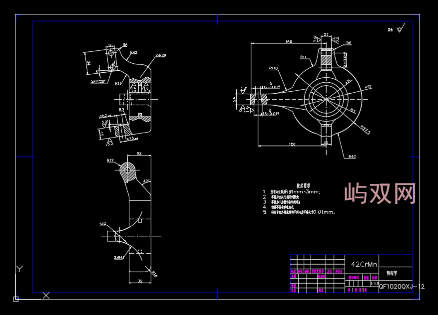 汽车麦弗逊悬架设计CAD+说明书 钢板悬架转向节球笼式万向节减振器活塞滑柱