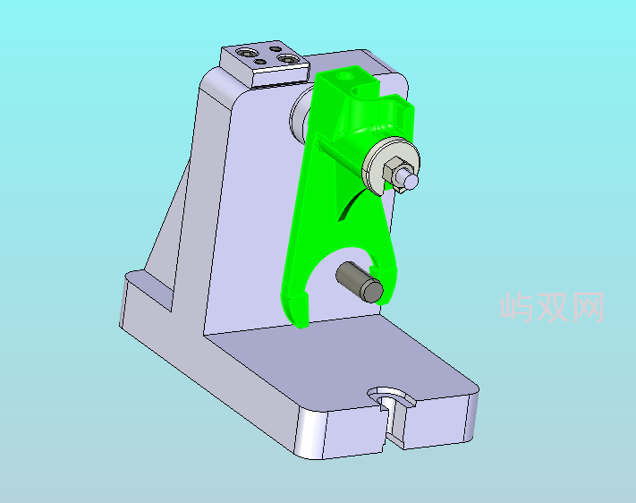 CATIA拨叉夹具设计三维+CAD