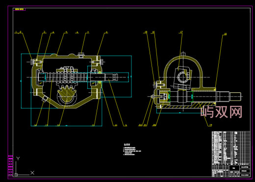 汽车转向系统循环球式转向器设计3D+CAD+说明书缩略图