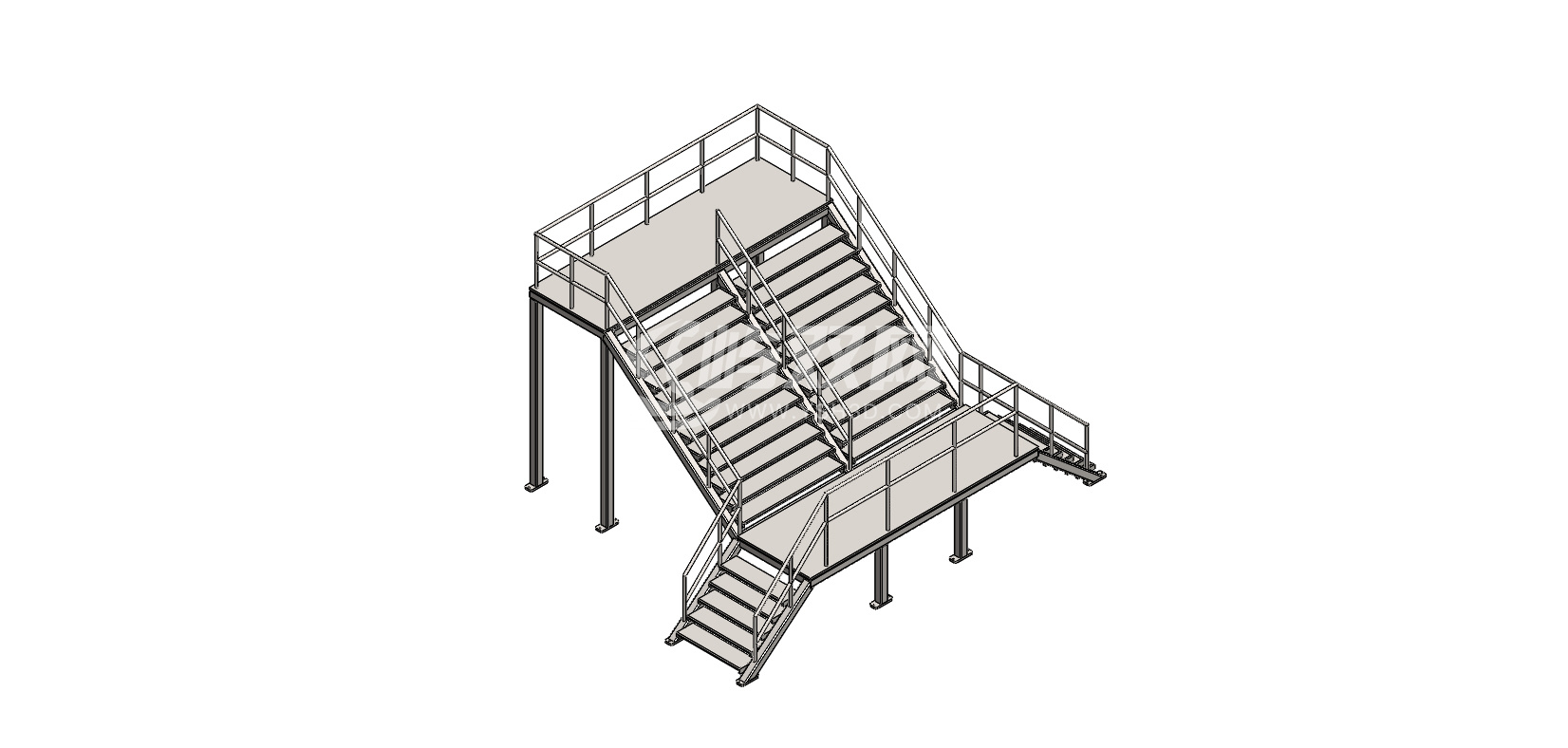 带楼梯的工业高架平台