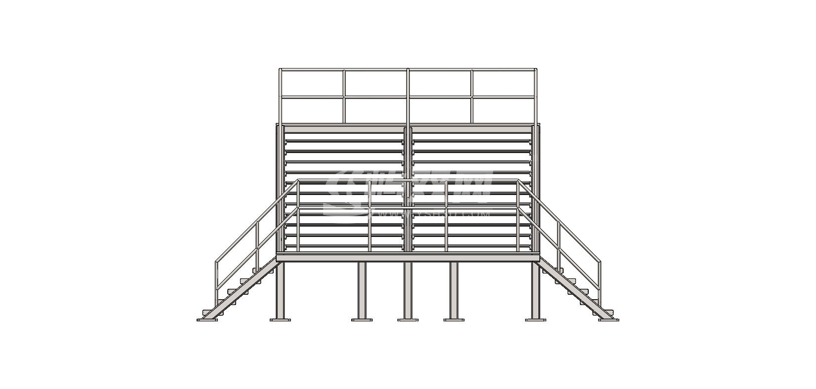带楼梯的工业高架平台