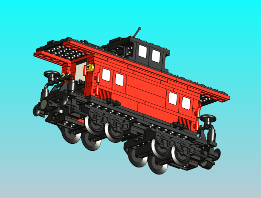 火车头-LEGO Factory - Hobby Train (10183) 02 - Caboose