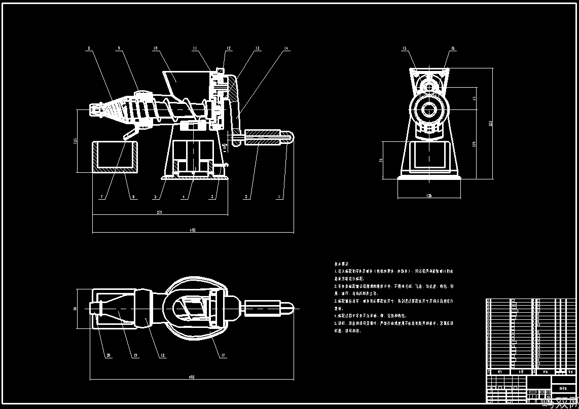 手动榨汁机榨汁机CAD