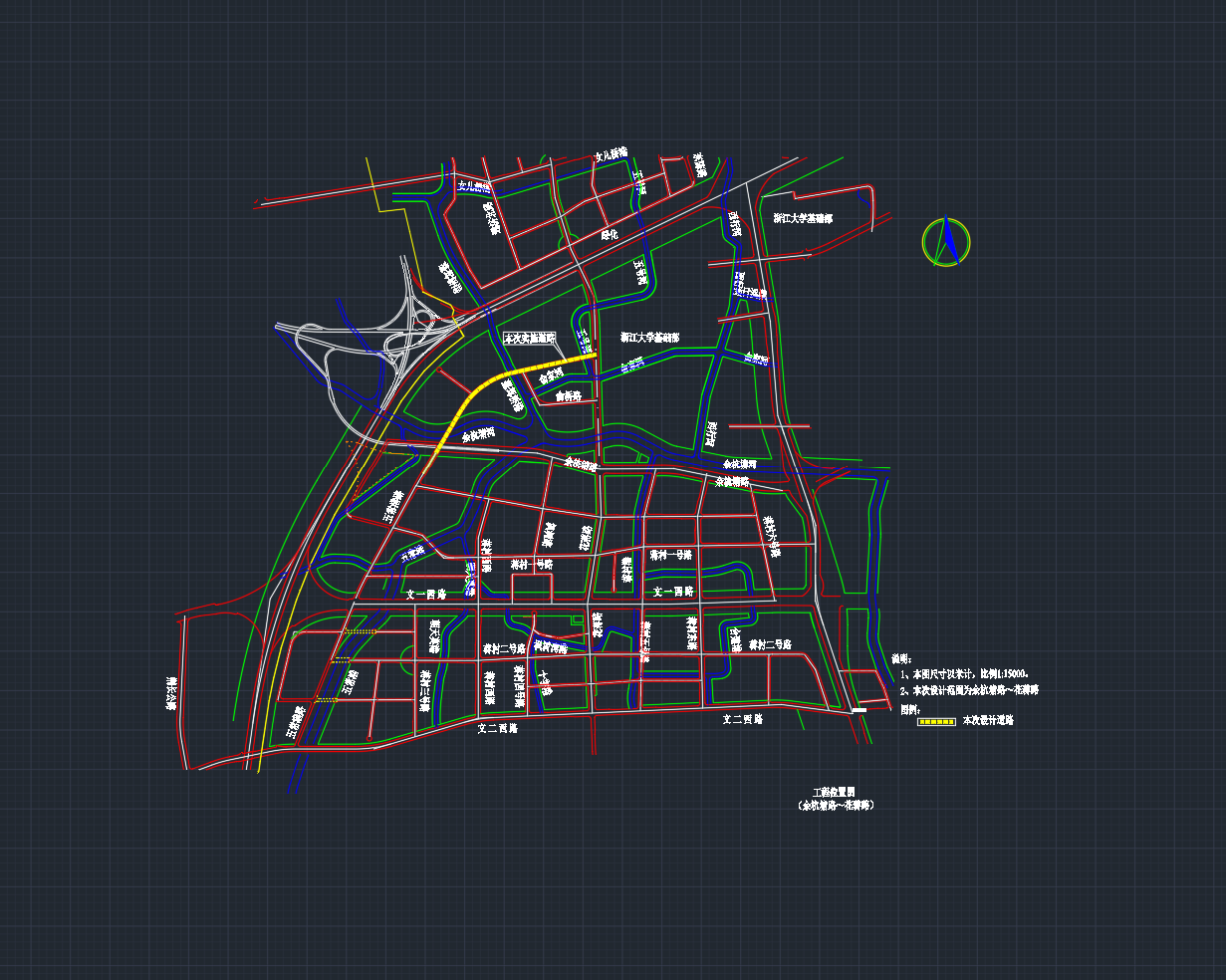 市政桥梁道路公路工程-杭州市道路工程施工图设计