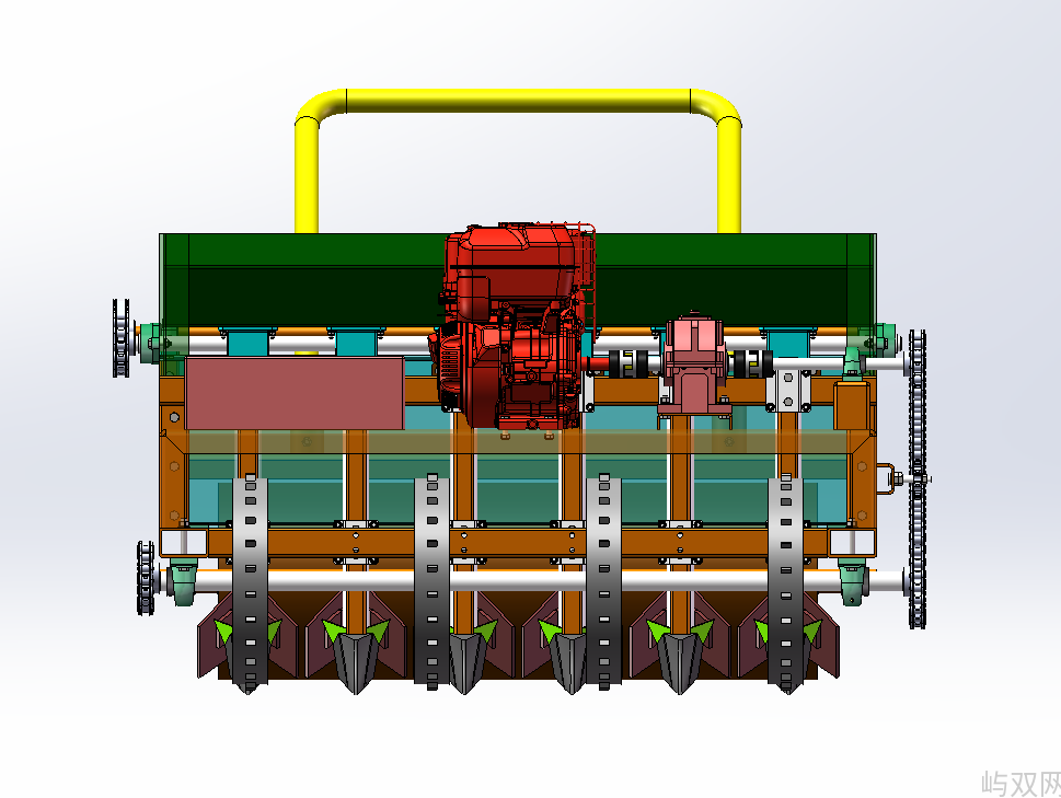 自走式核桃育苗播种机 （SW+CAD+原理说明书）